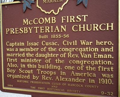 McComb First Presbyterian Church Marker image. Click for full size.