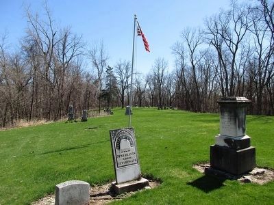 Small old cemetery, just east of the marker. image. Click for full size.