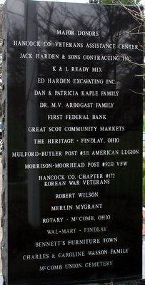 McComb Veterans Memorial Marker image. Click for full size.