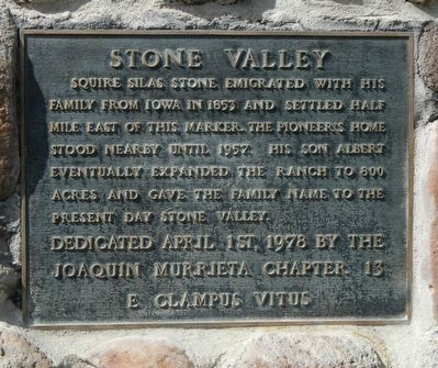 Stone Valley Marker image. Click for full size.