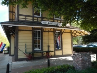 San Ramon Branch Line Marker and Danville Depot. Click for full size. San Ramon Branch Line Marker and Danville Depot image. Click for full size.
