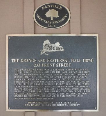 The Grange and Fraternal Hall (1874) Marker image. Click for full size.