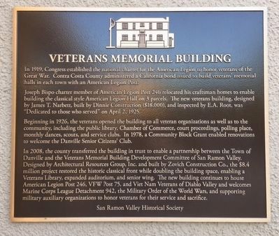 Veterans Memorial Building Marker image. Click for full size.
