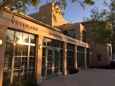 Veterans Memorial Building and Marker image. Click for full size.