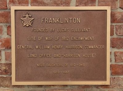 Headquarters of General William H. Harrison Marker image. Click for full size.