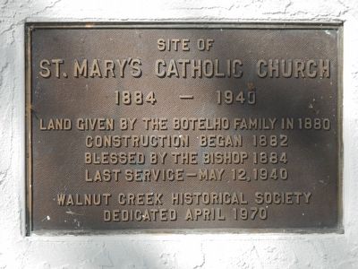 St. Mary's Catholic Church Marker. Click for full size. St. Mary's Catholic Church Marker image. Click for full size.