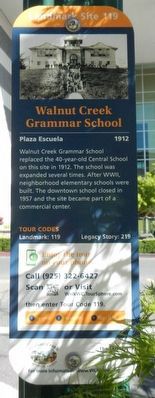 Walnut Creek Grammar School Marker. Click for full size. Walnut Creek Grammar School Marker image. Click for full size.
