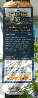 Walnut Creek Grammar School Marker image. Click for full size.