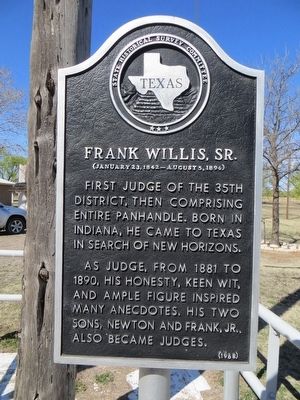 Frank Willis, Sr. Marker. Click for full size. Frank Willis, Sr. Marker image. Click for full size.