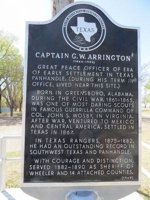 Captain G. W. Arrington Marker image. Click for full size.