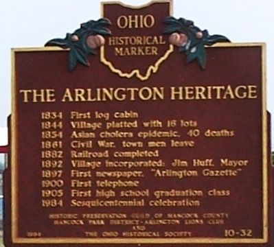 Village of Arlington Marker image. Click for full size.