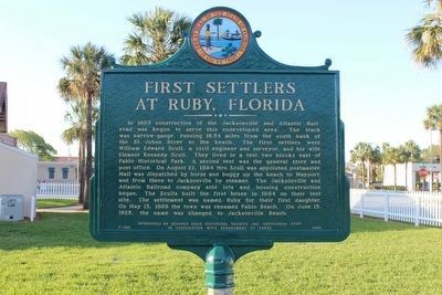 Newly restored First Settlers At Ruby, Florida Marker image. Click for full size.