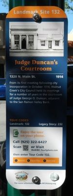 Judge Duncan's Courtroom Marker. Click for full size. Judge Duncan's Courtroom Marker image. Click for full size.