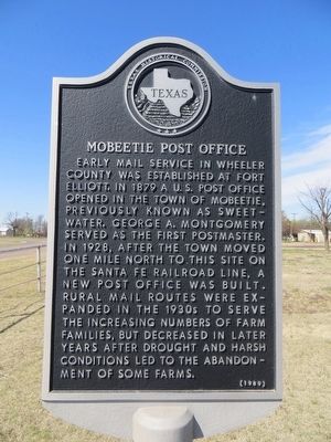 Mobeetie Post Office Marker image. Click for full size.