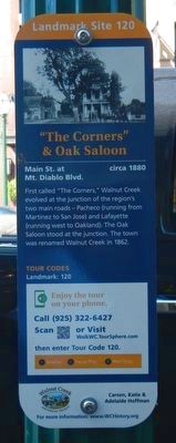 "The Corners" & Oak Saloon Marker image. Click for full size.