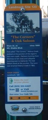 "The Corners" & Oak Saloon Marker image. Click for full size.