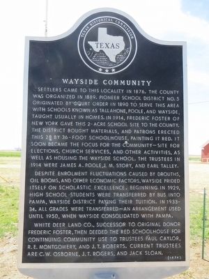 Wayside Community Marker image. Click for full size.