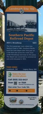 Southern Pacific Railroad Depot Marker image. Click for full size.