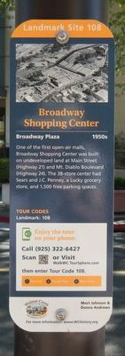 Broadway Shopping Center Marker. Click for full size. Broadway Shopping Center Marker image. Click for full size.