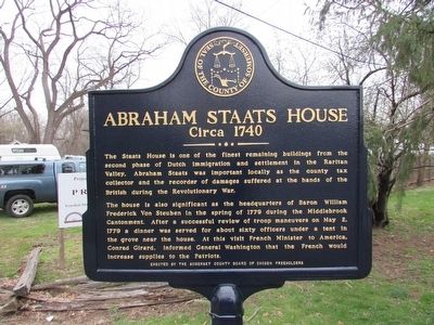 Abraham Staats House Marker. Click for full size. Abraham Staats House Marker image. Click for full size.