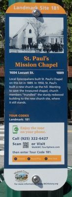 St. Paul's Mission Chapel Marker image. Click for full size.