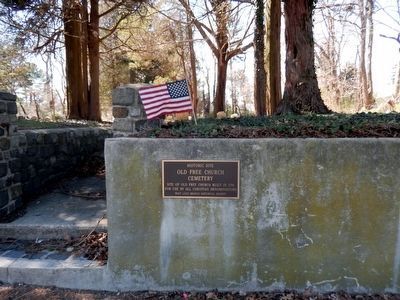 Historic Site of Old Free Church Cemetery Marker image. Click for full size.