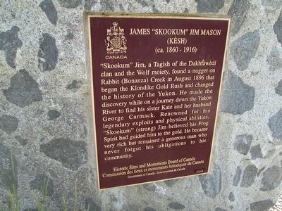 James “Skookum” Jim Mason Marker. Click for full size. James “Skookum” Jim Mason Marker image. Click for full size.