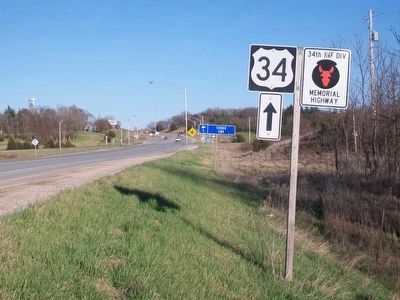34th Infantry Division Memorial Highway Sign. Click for full size. 34th Infantry Division Memorial Highway Sign image. Click for full size.