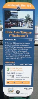 Civic Art Theatre ("Nuthouse") Marker. Click for full size. Civic Art Theatre ("Nuthouse") Marker image. Click for full size.
