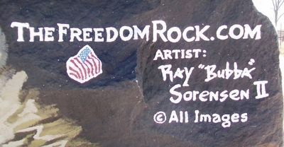 Adair County Freedom Rock Veterans Memorial Artist image. Click for full size.