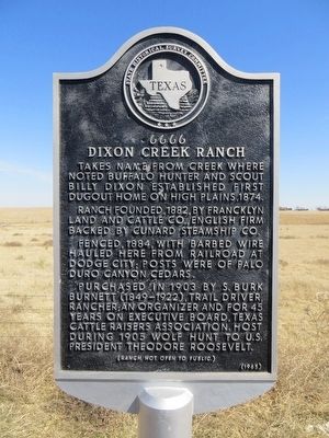 6666 Dixon Creek Ranch Marker. Click for full size. 6666 Dixon Creek Ranch Marker image. Click for full size.