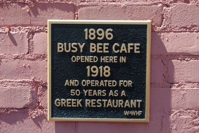 Busy Bee Cafe Marker. Click for full size. Busy Bee Cafe Marker image. Click for full size.