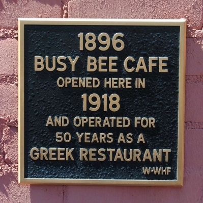 Busy Bee Cafe Marker. Click for full size. Busy Bee Cafe Marker image. Click for full size.