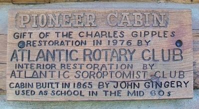 John Gingery Cabin Marker image. Click for full size.