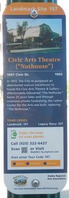 Civic Arts Theatre ("Nuthouse") Marker image. Click for full size.