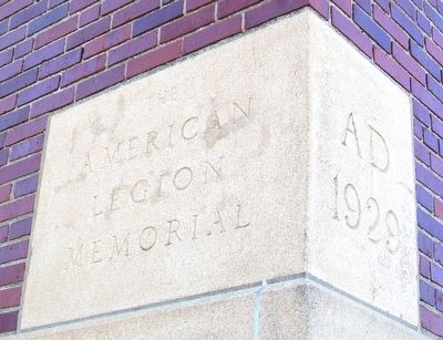 American Legion Memorial Building Cornerstone image. Click for full size.