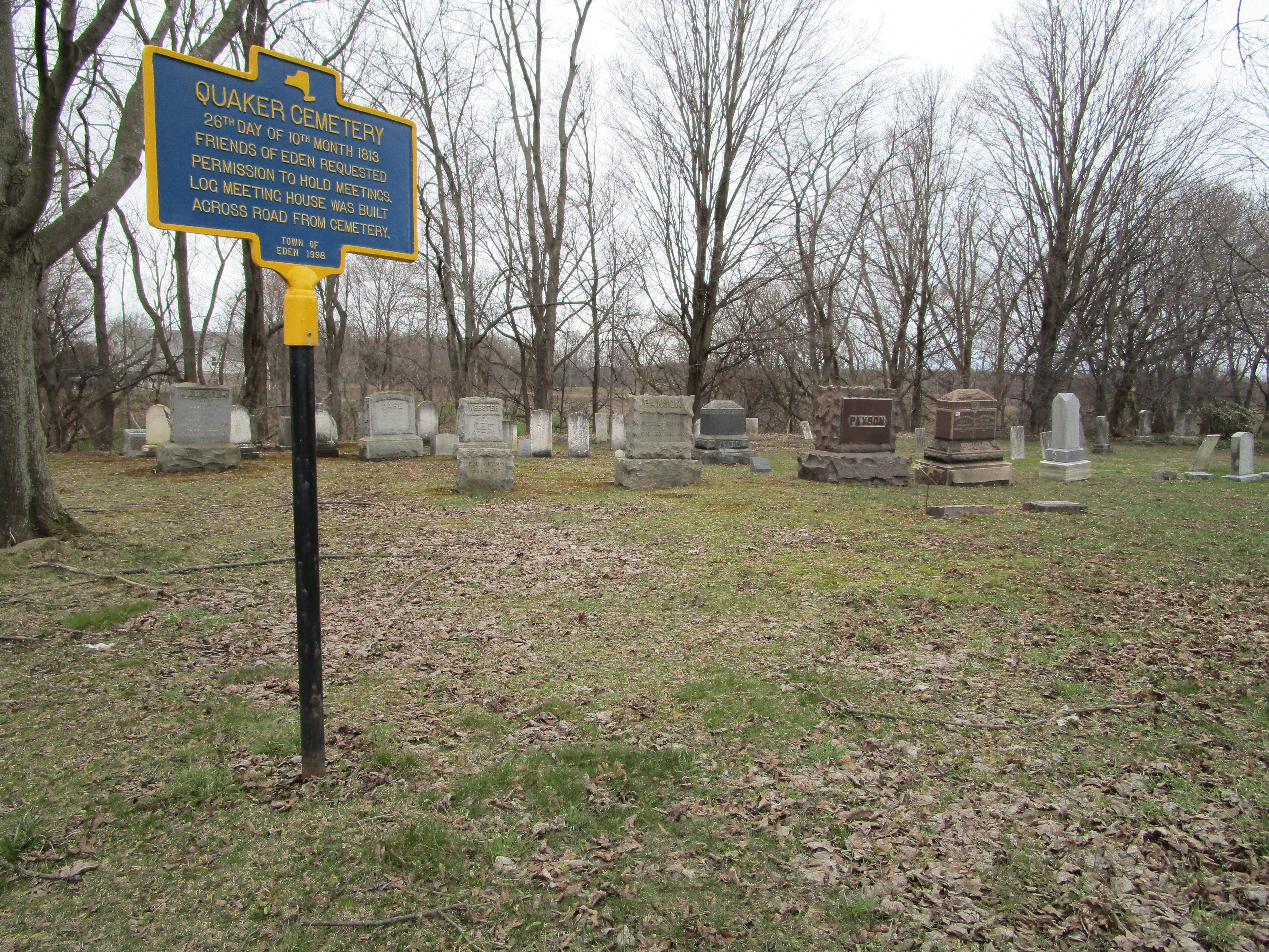 Quaker Cemetery & Marker