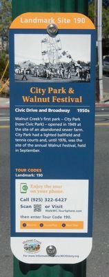 City Park & Walnut Festival Marker image. Click for full size.