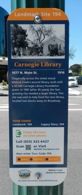 Carnegie Library Marker. Click for full size. Carnegie Library Marker image. Click for full size.