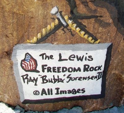 Lewis Freedom Rock Veterans Memorial Artist image. Click for full size.