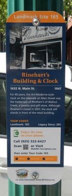 Reinharts's Building & Clock Marker image. Click for full size.