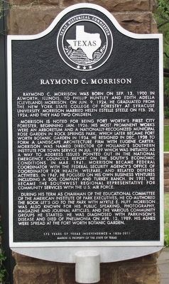 Raymond C. Morrison Texas Historical Marker image. Click for full size.