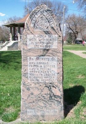 World Wars Memorial Marker. Click for full size. World Wars Memorial Marker image. Click for full size.