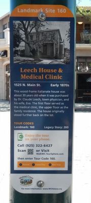 Leech House & Medical Clinic Marker. Click for full size. Leech House & Medical Clinic Marker image. Click for full size.