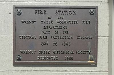 Central Fire Station plaque image. Click for full size.