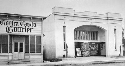 Ramona Theatre Marker (detail). Click for full size. Ramona Theatre Marker (detail) image. Click for full size.