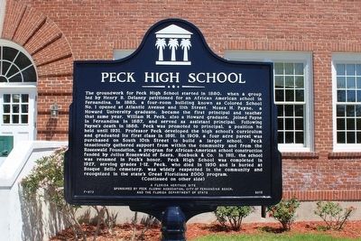 Peck High School Marker-Side 1 image. Click for full size.