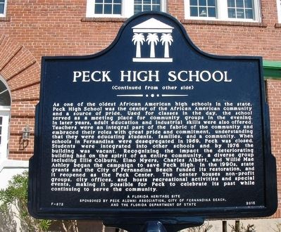 Peck High School Marker-Side 2 image. Click for full size.