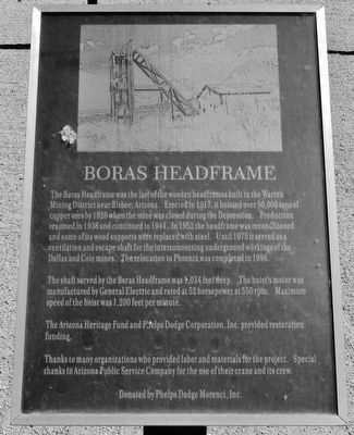 Boras Headframe Marker image. Click for full size.