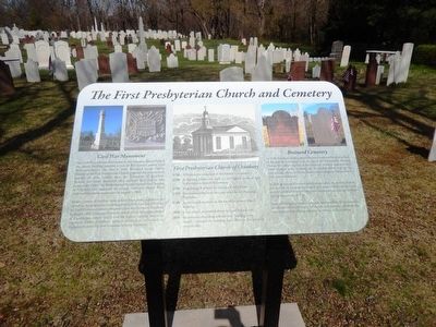 The First Presbyterian Church and Cemetery Marker image. Click for full size.